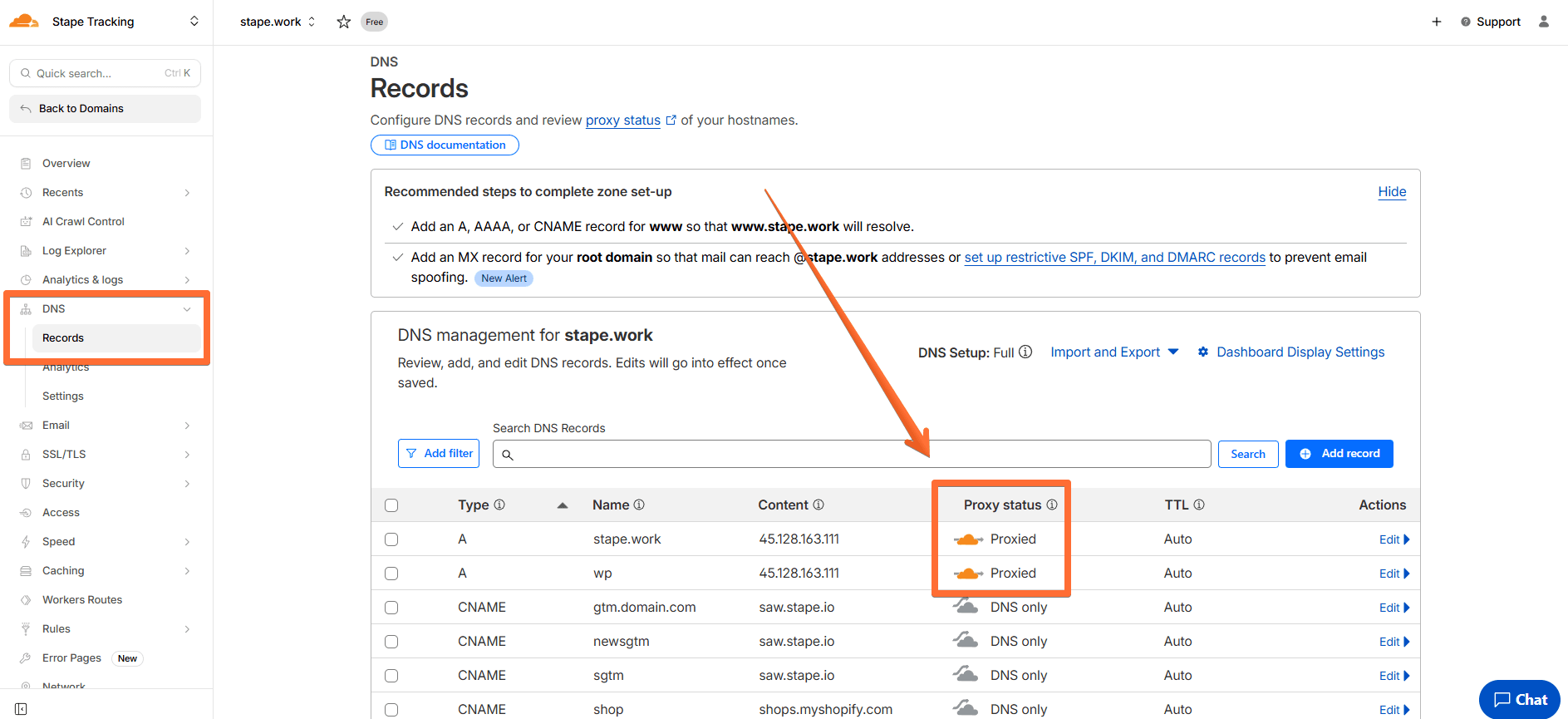 Cloudflare’s DNS Records