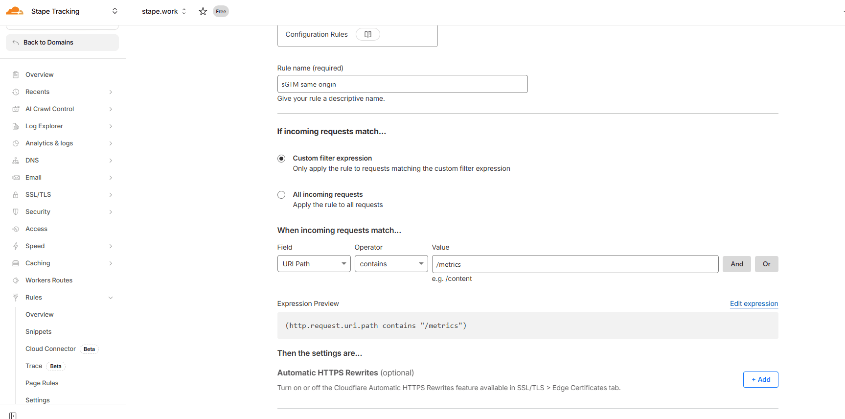 Setting Configuration Rules
