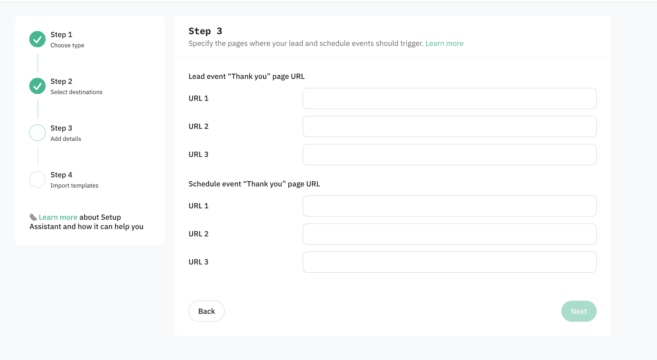 Lead and Schedule events