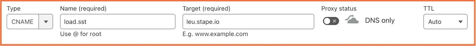 If you use Global CDN, set the additional CNAME record