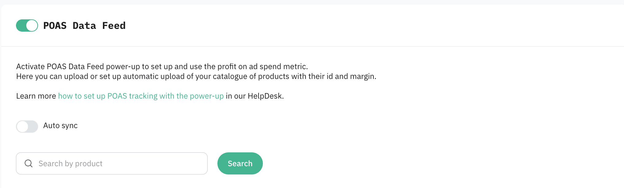 POAS Data Feed power-up