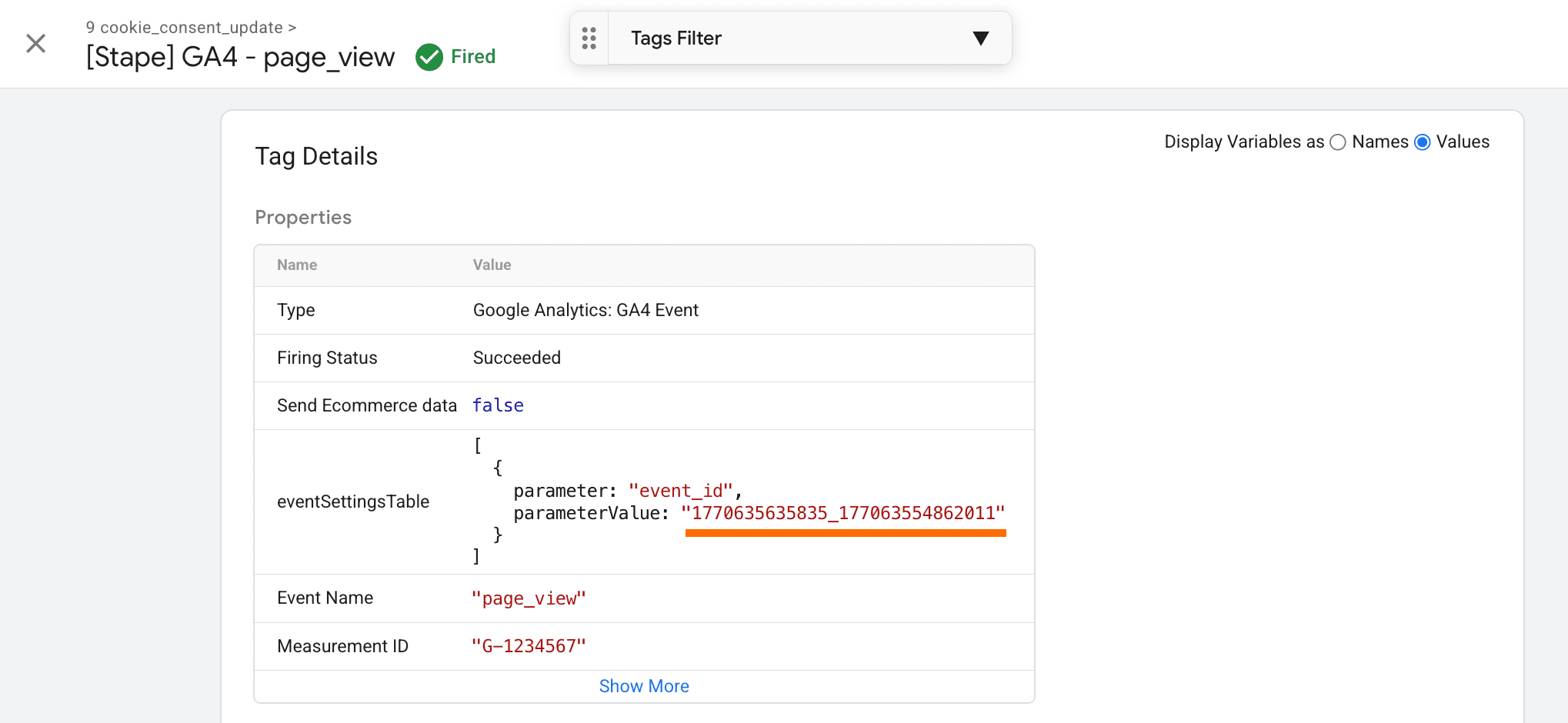 Event_id in the main GA4 tag