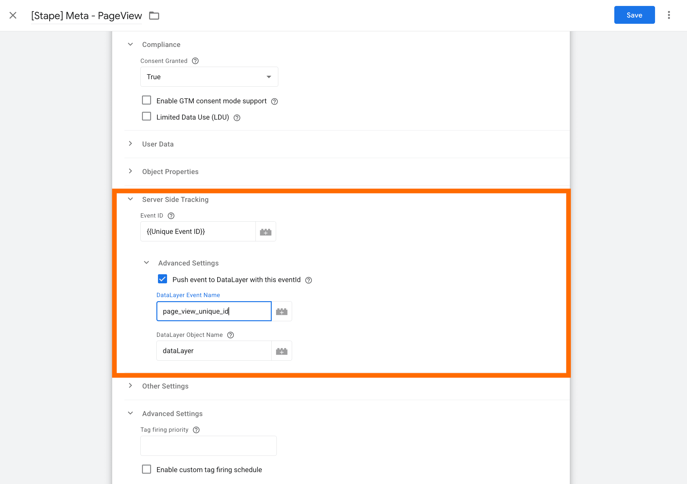 Configuration example