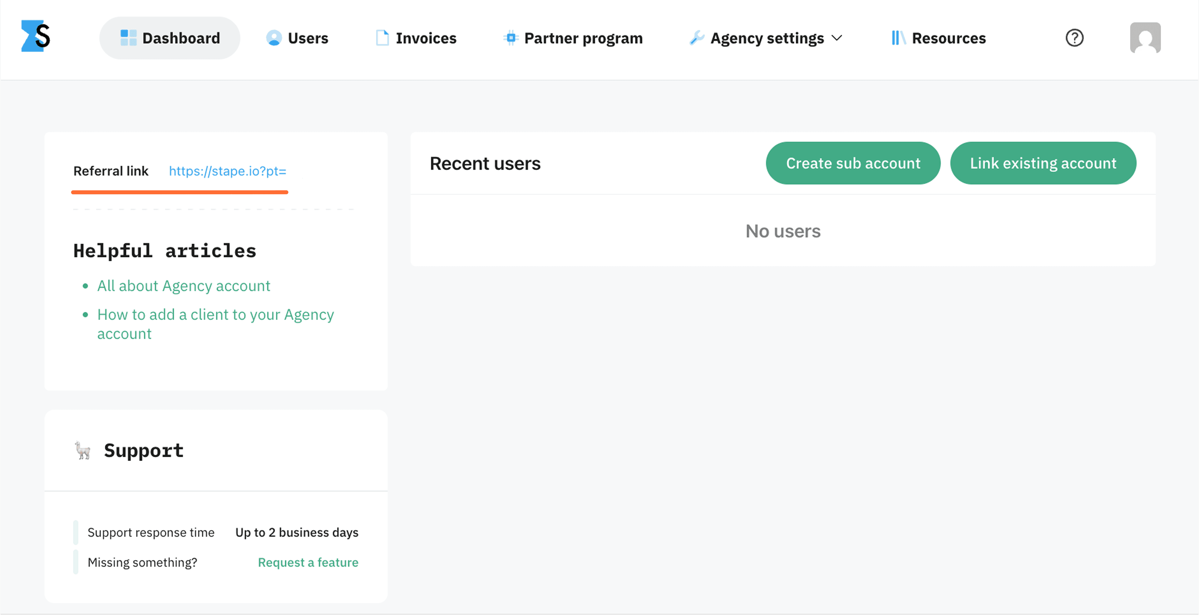Adding clients using your referral link