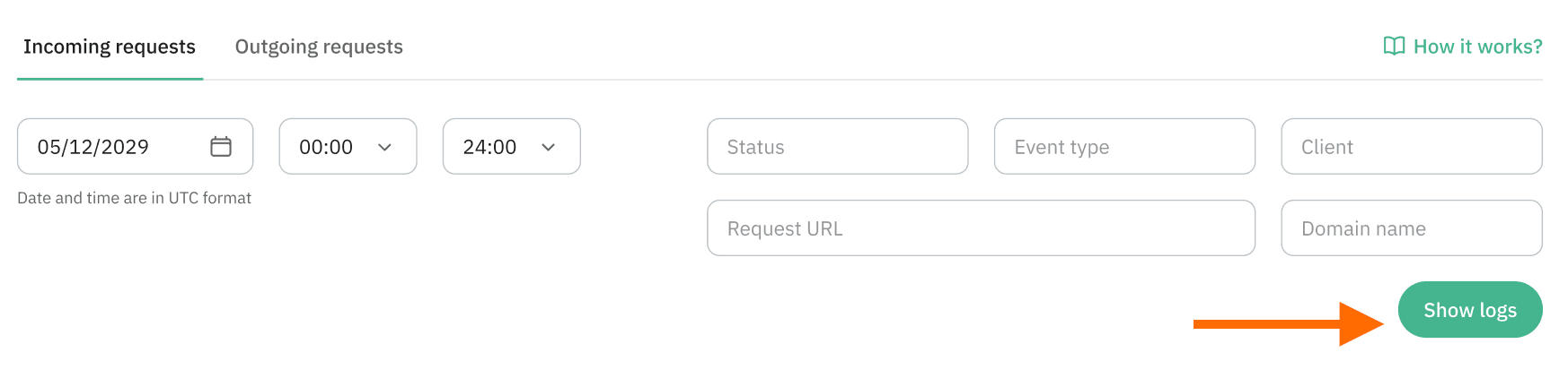 Configure your Logs request