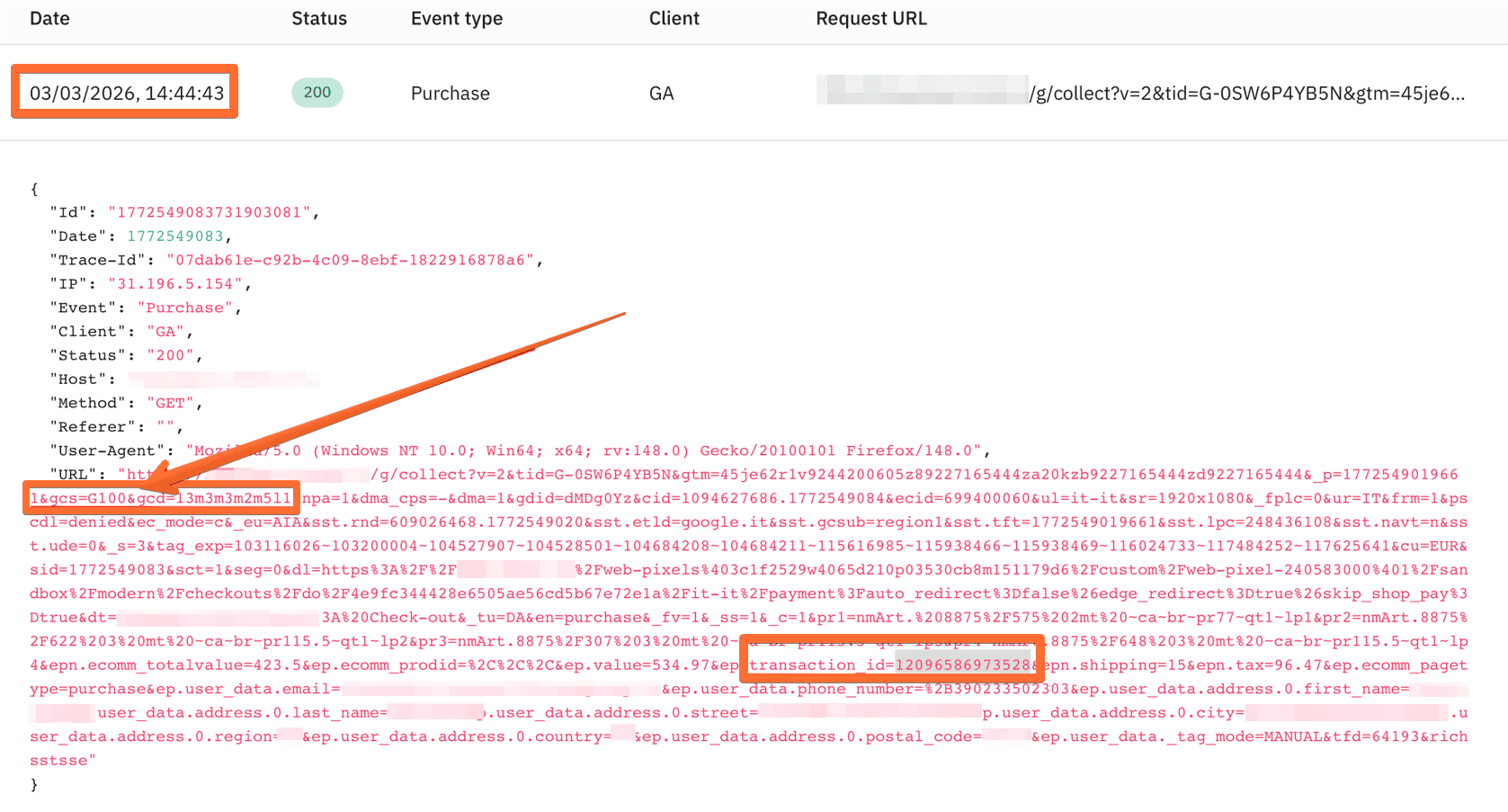 Transaction_id in Logs