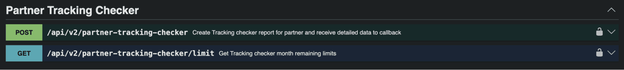 Partner Tracking Checker in Stape's APIs