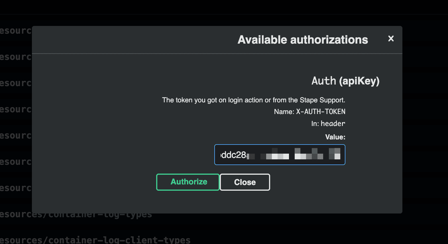 Authorization in Stape API