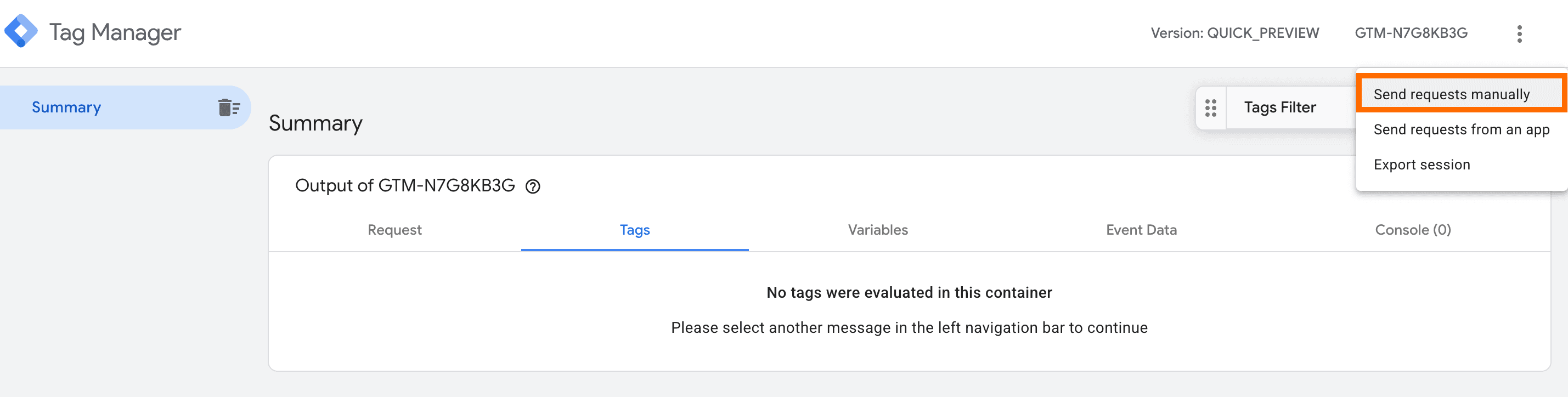 Send requests manually