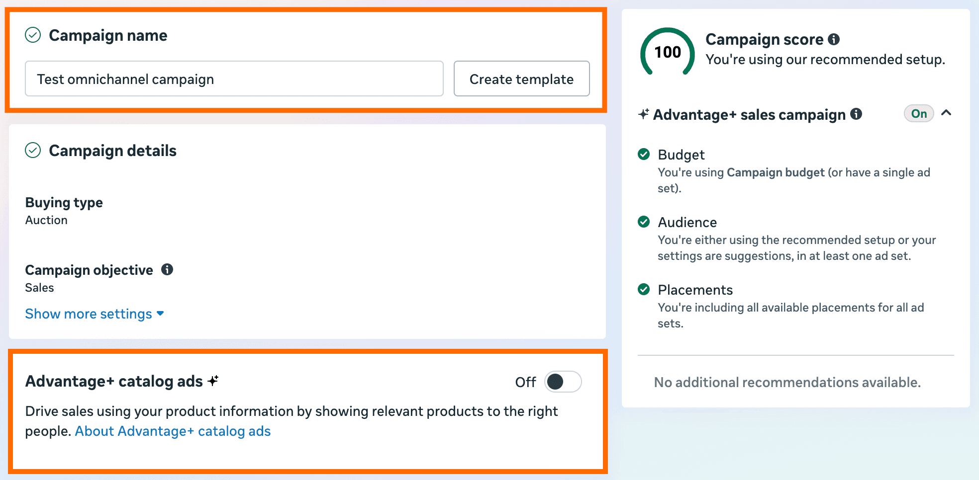Campaign name + Advantage+ catalog ads