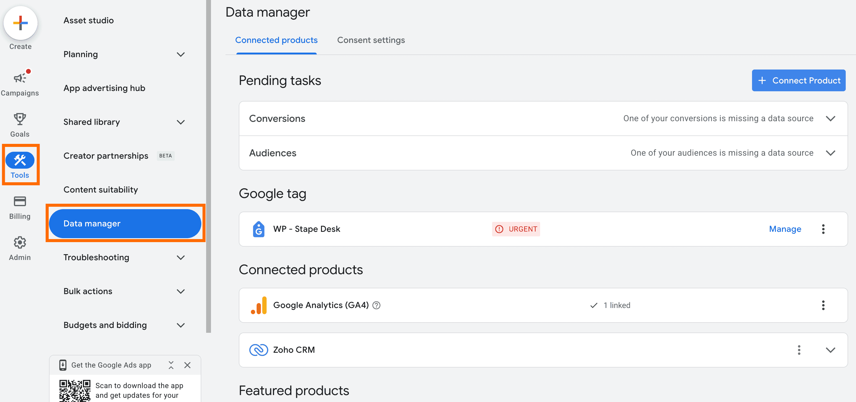 Data Manager in Google Ads