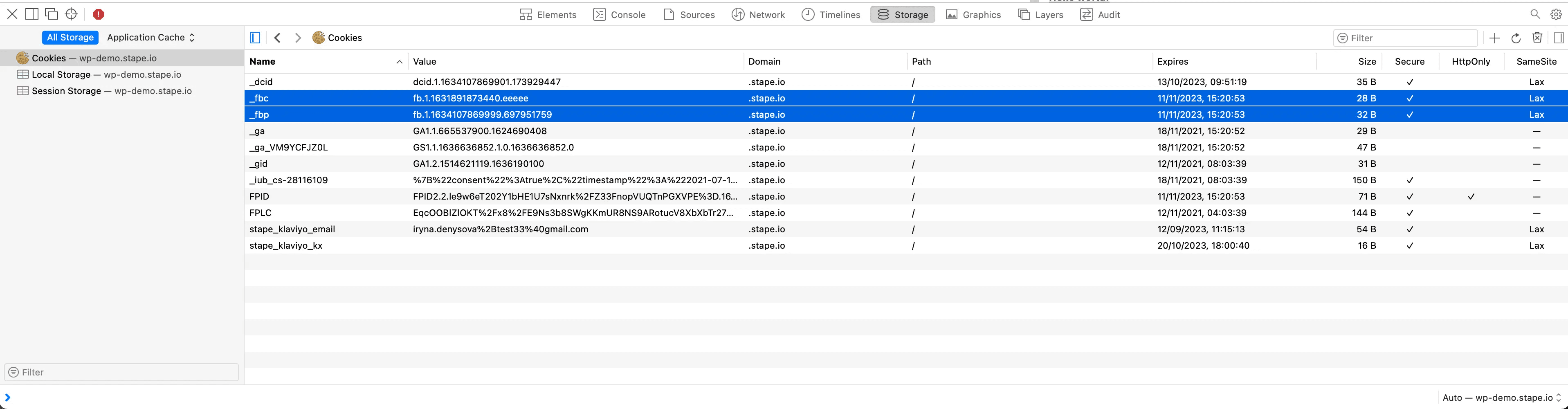 Check fbp and fbc cookies