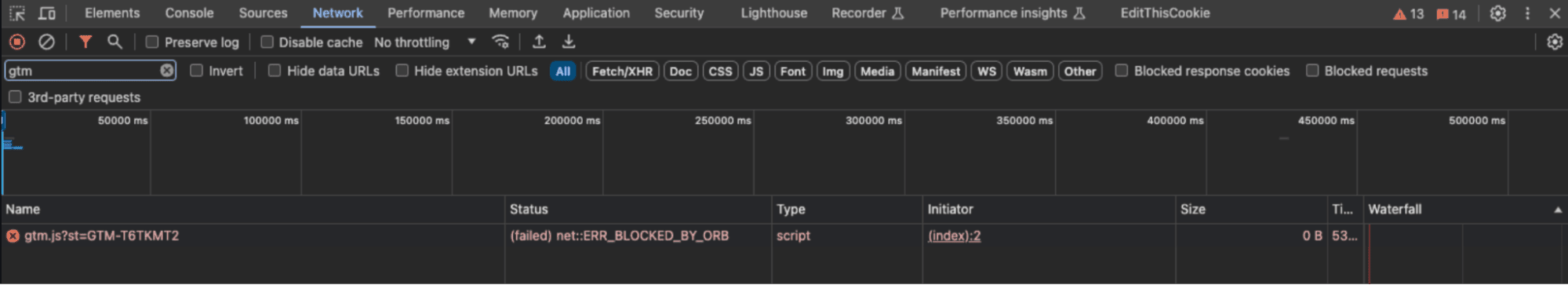 ERR_BLOCKED_BY_ORB error