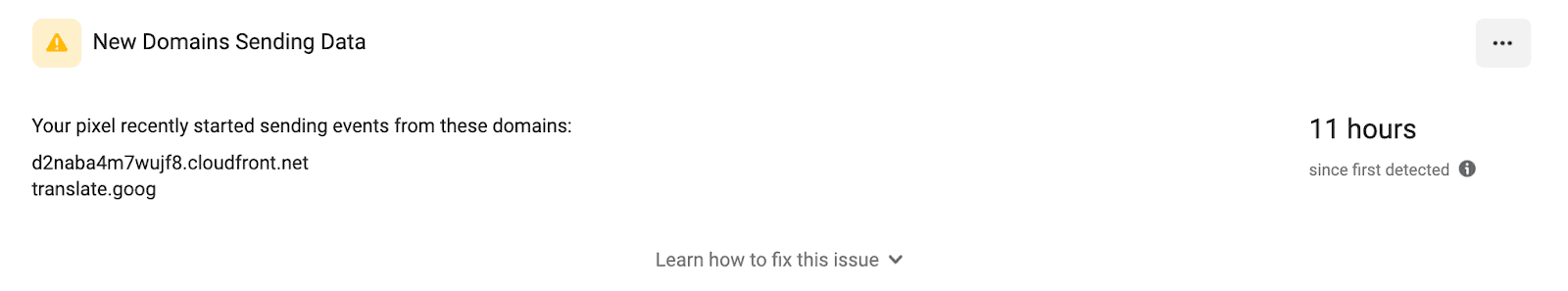 New domains sending data