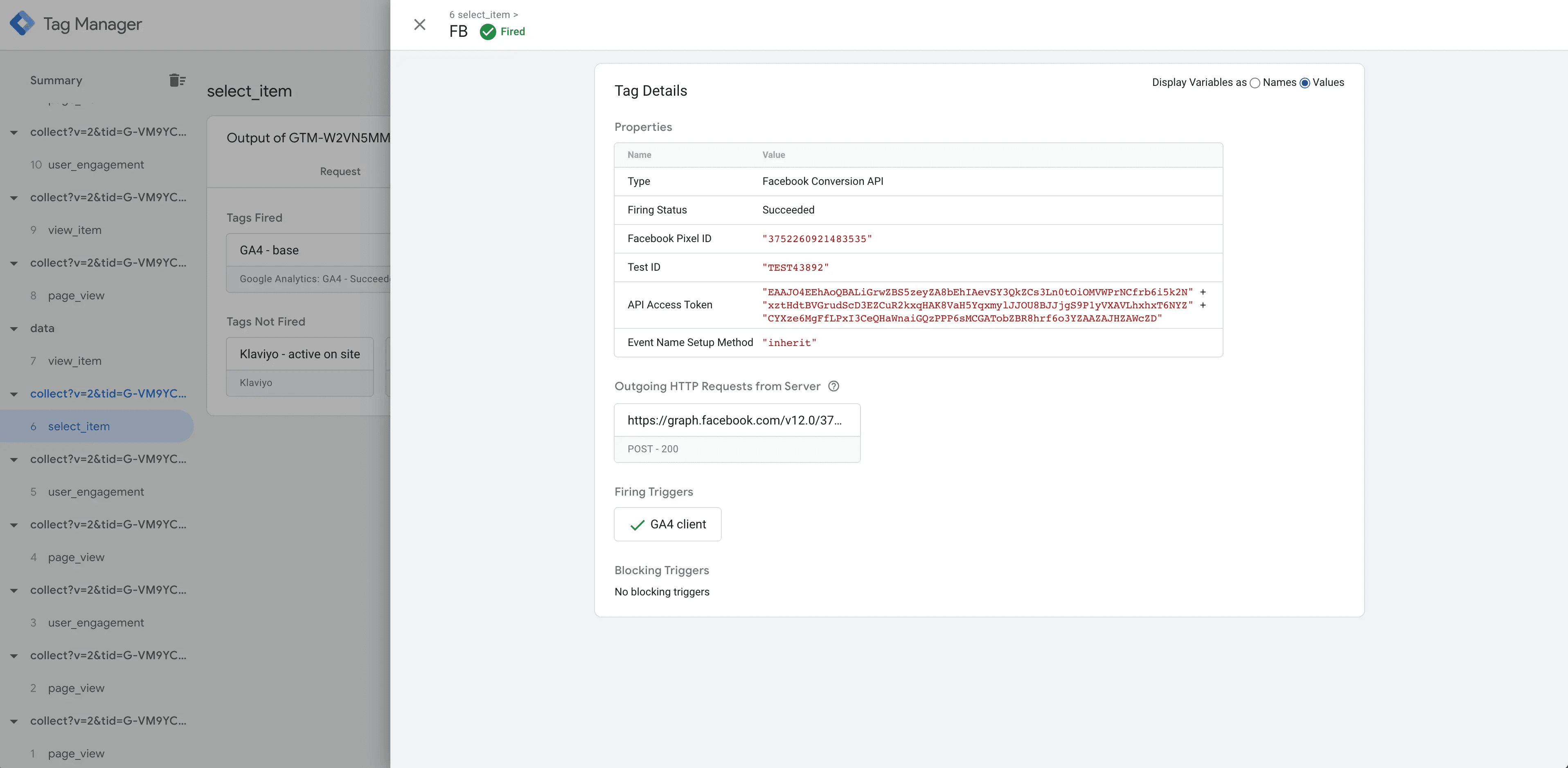 Test Facebook CAPI in server Google Tag Manager