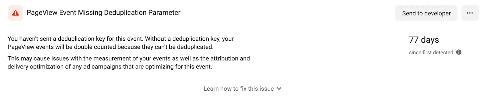 Event missing some deduplication parameters
