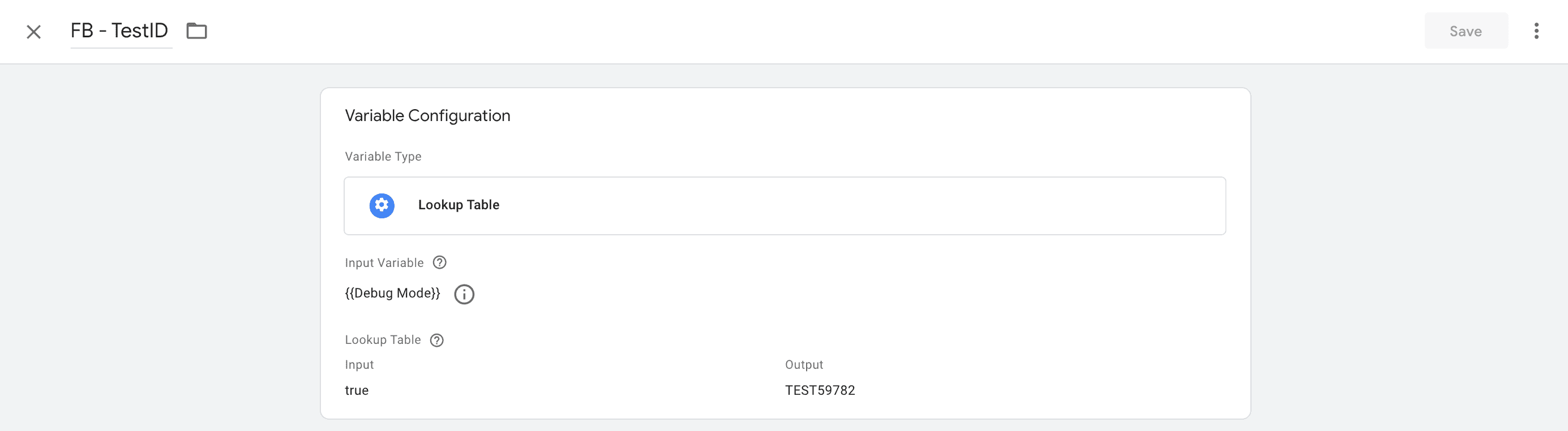 Create Facebook test ID Google Tag Manager