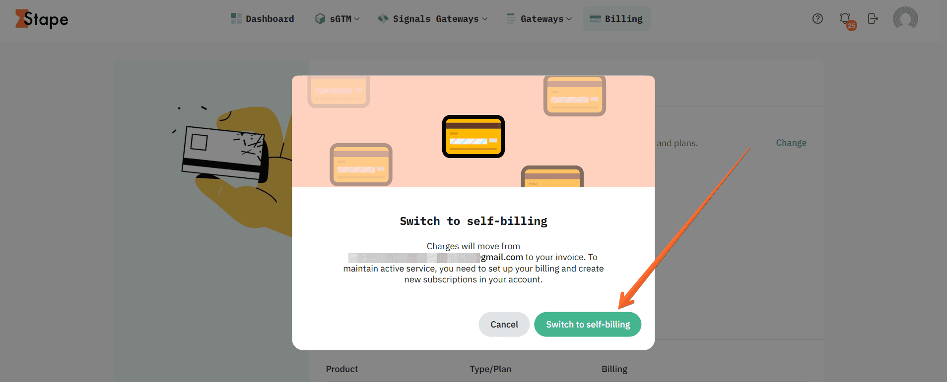 Switch to self-billing
