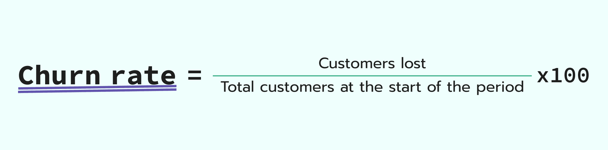 Churn rate calculation formula