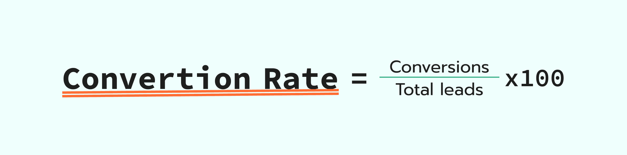 Conversion rate calculation formula