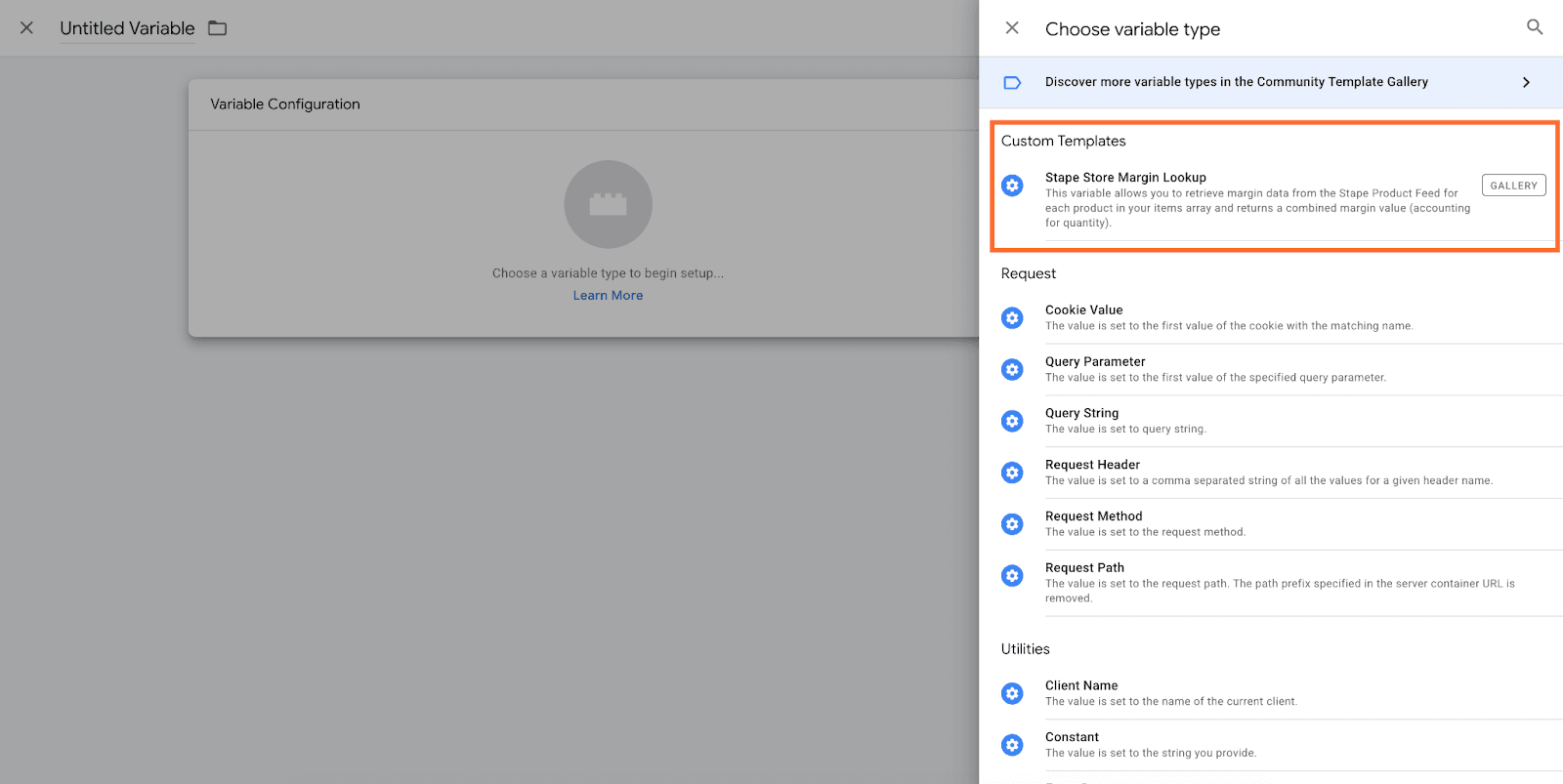 Stape Store Margin Lookup