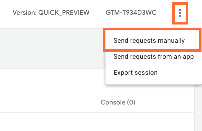 Send requests manually