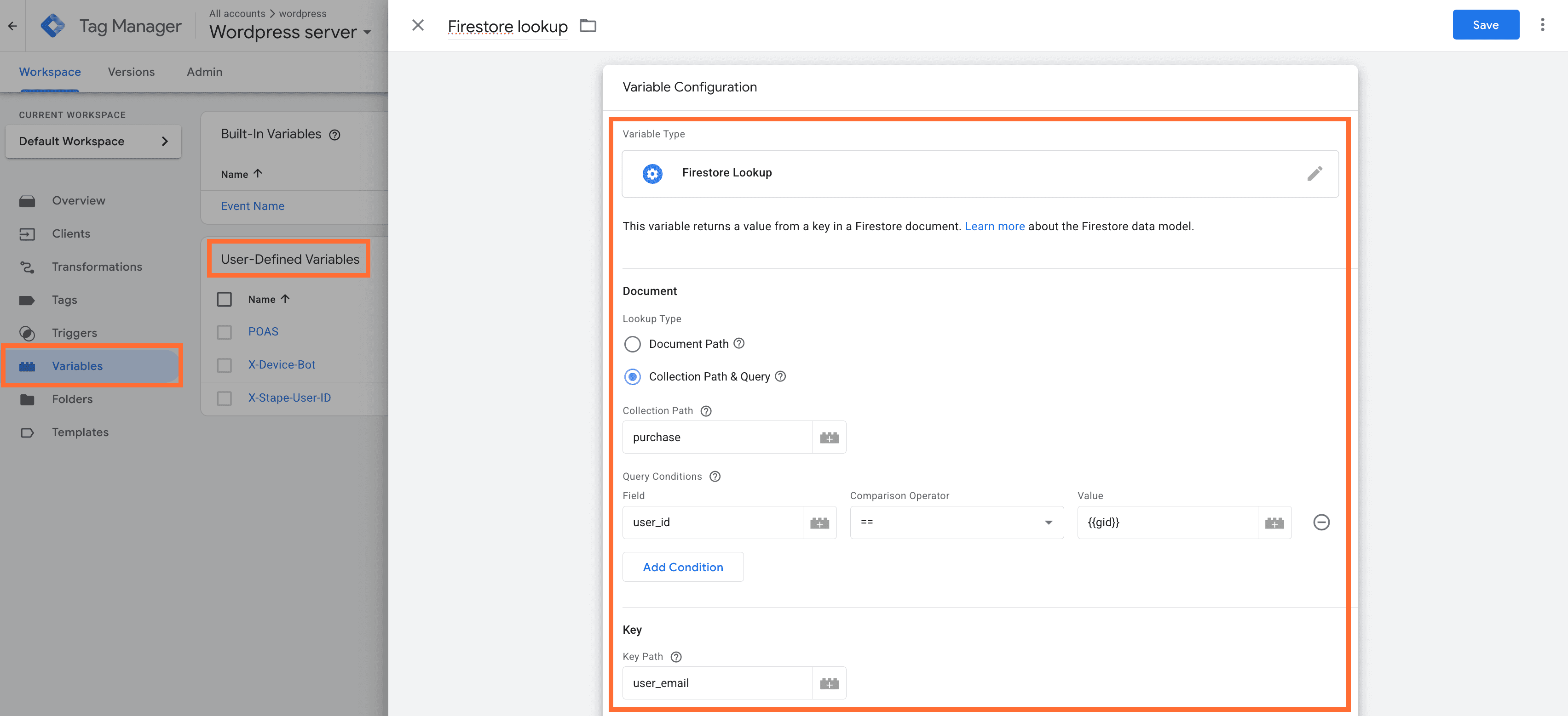 Set your Collection Path