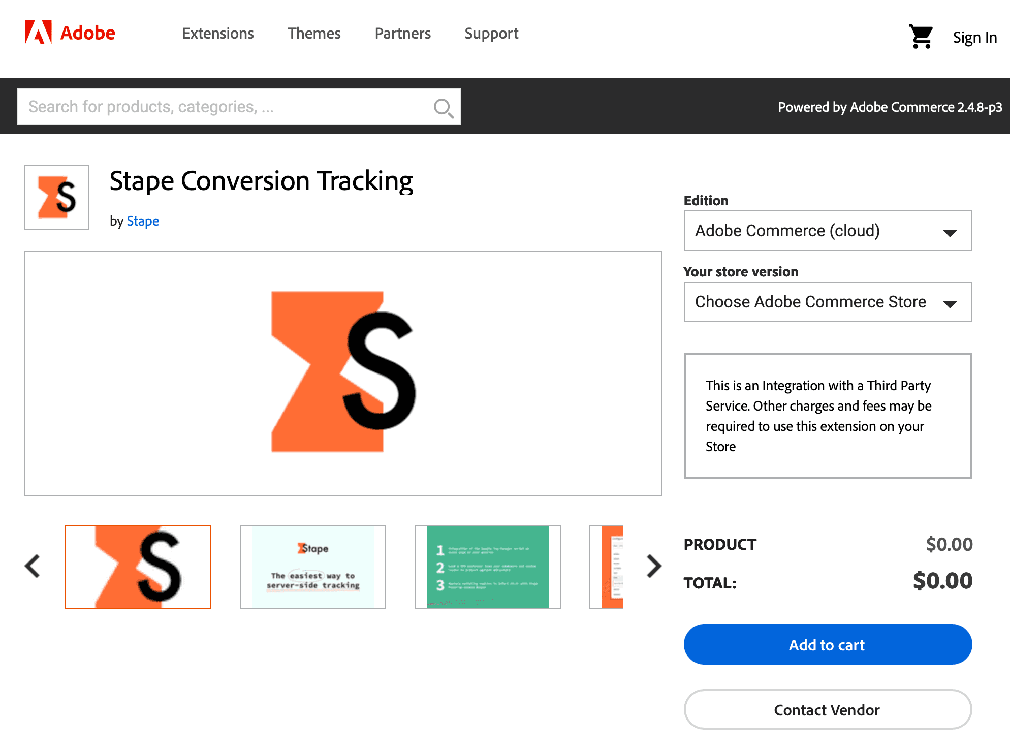 Stape の Magento 2 向け Conversion Tracking 拡張機能