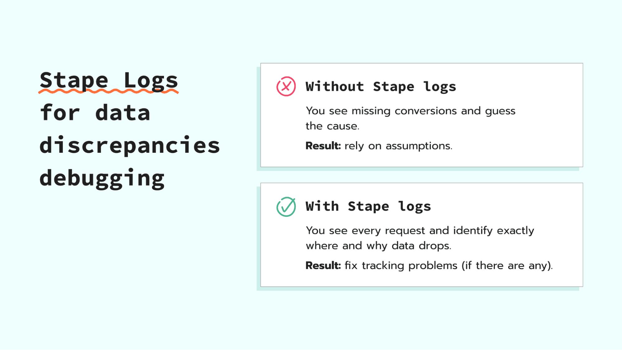 Stape Logs for data disrepancy debugging
