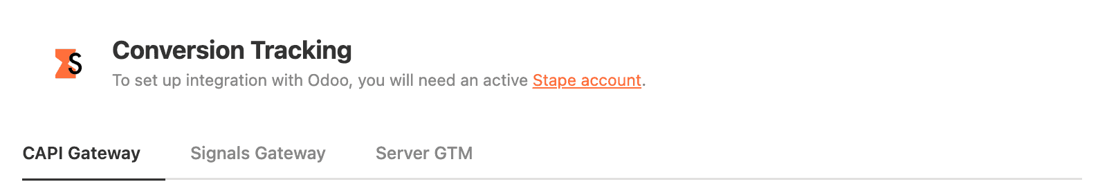 Stape’s app can run multiple integrations at the same time