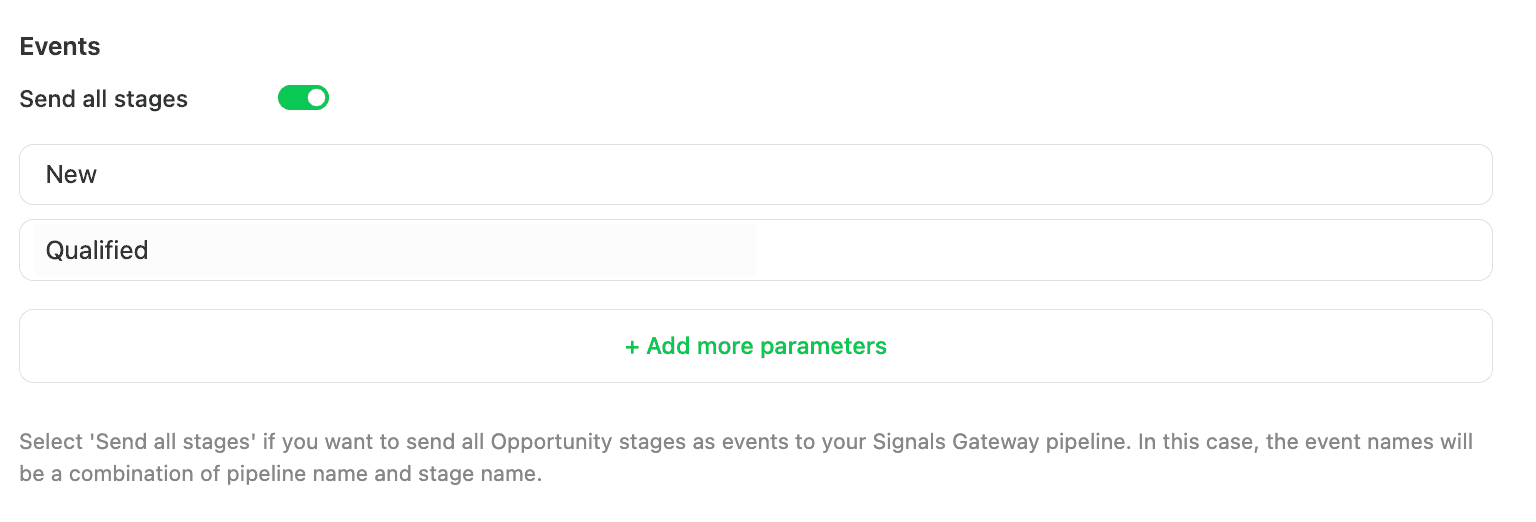 Send all stages