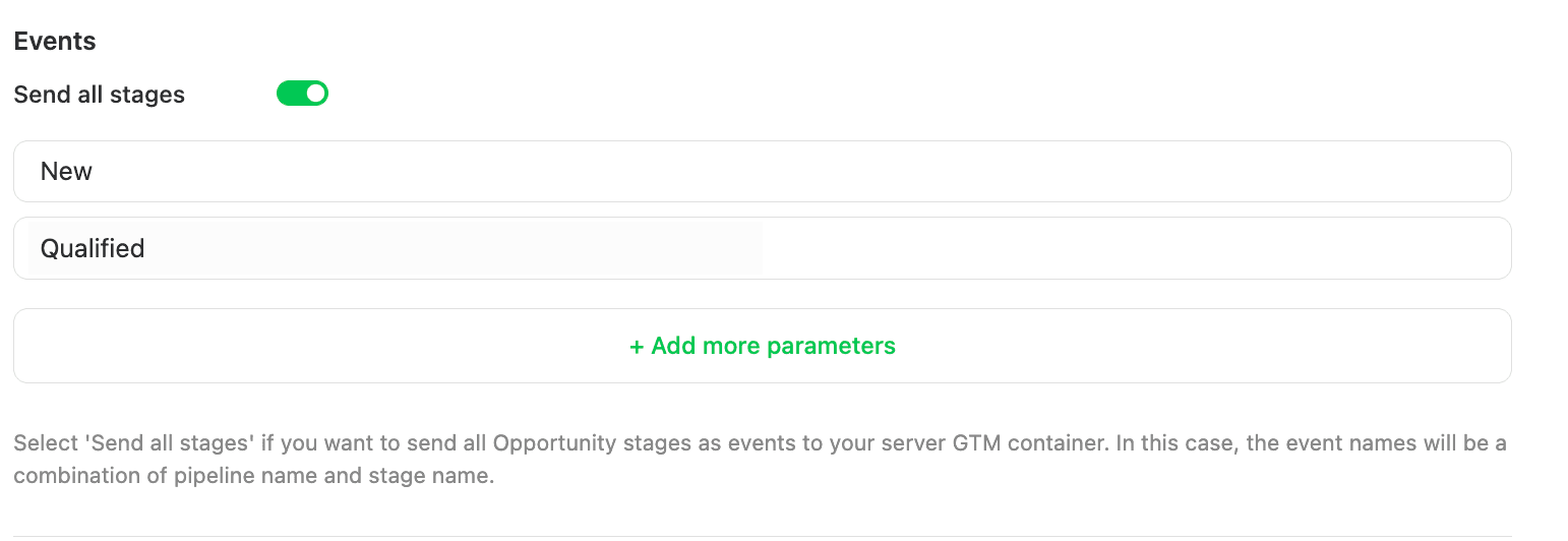 Select the Send all stages