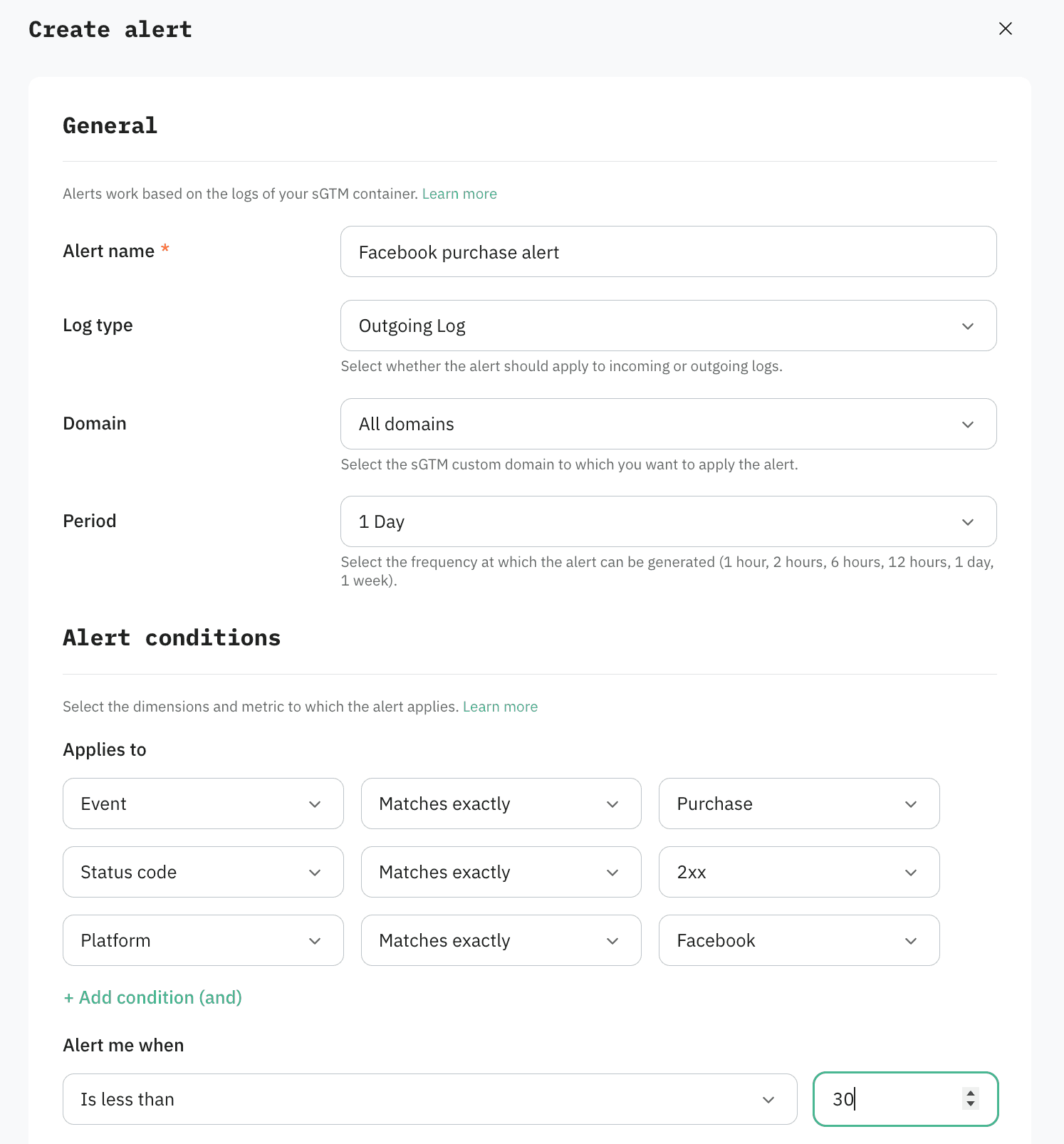 Alert settings