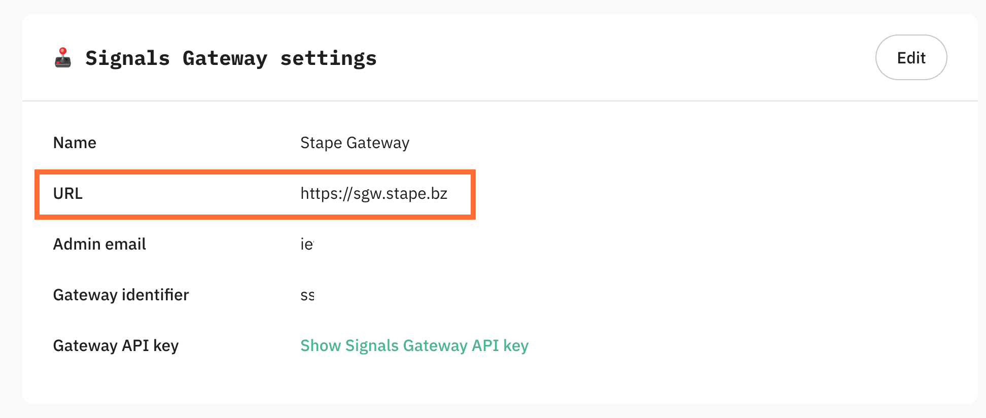 Save your admin URL