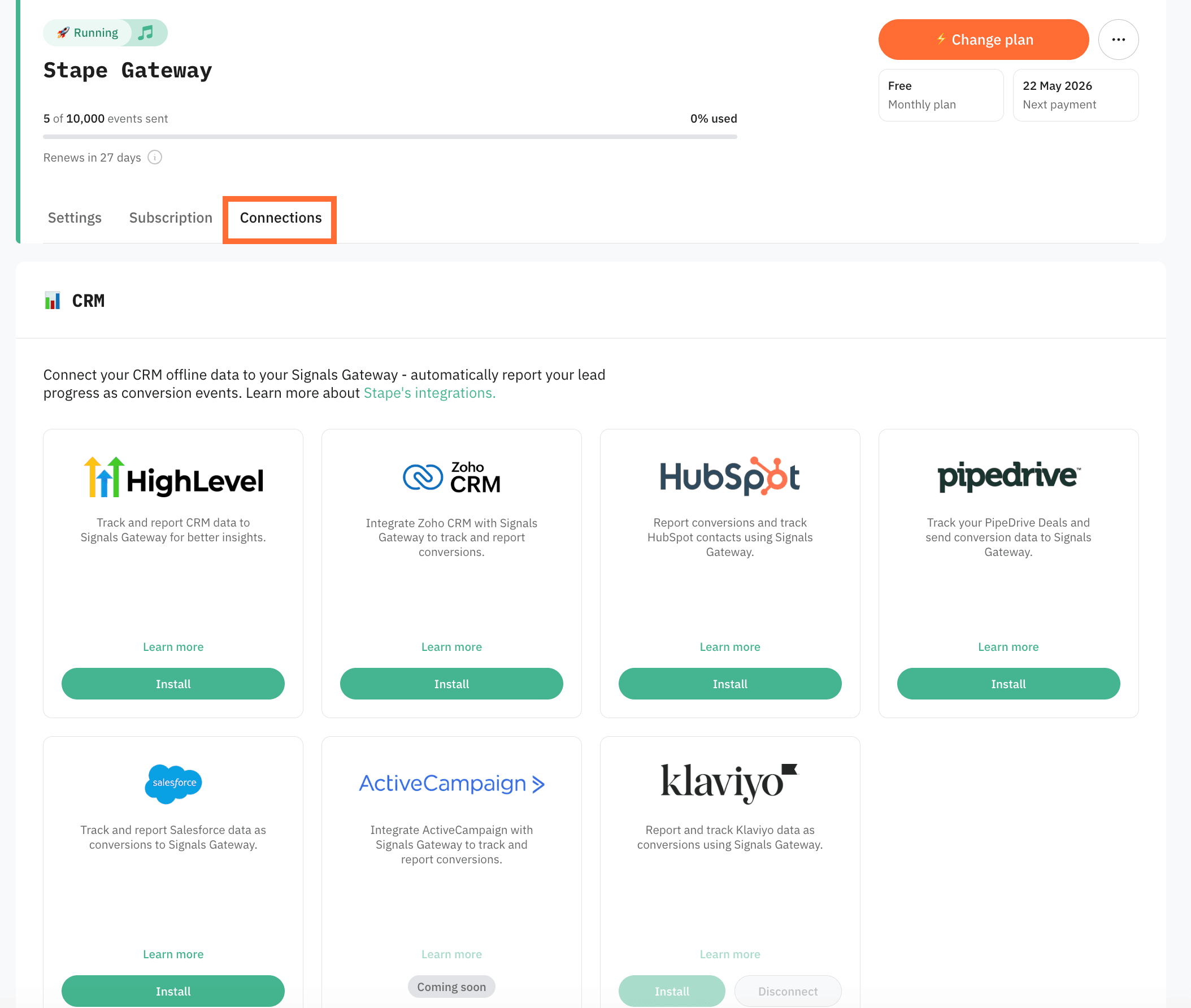 CRM integrations