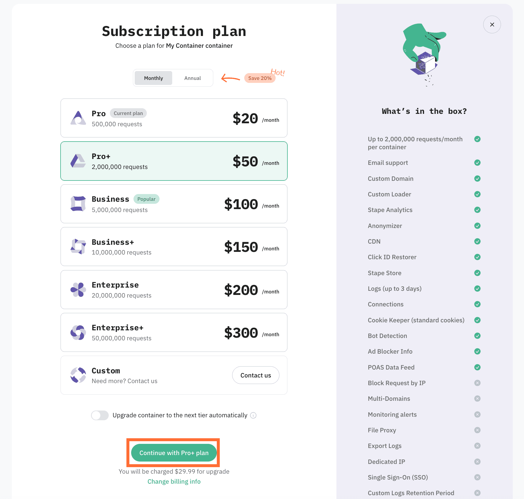 Select plan