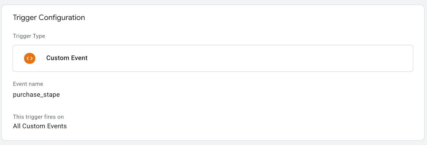 Purchase trigger config