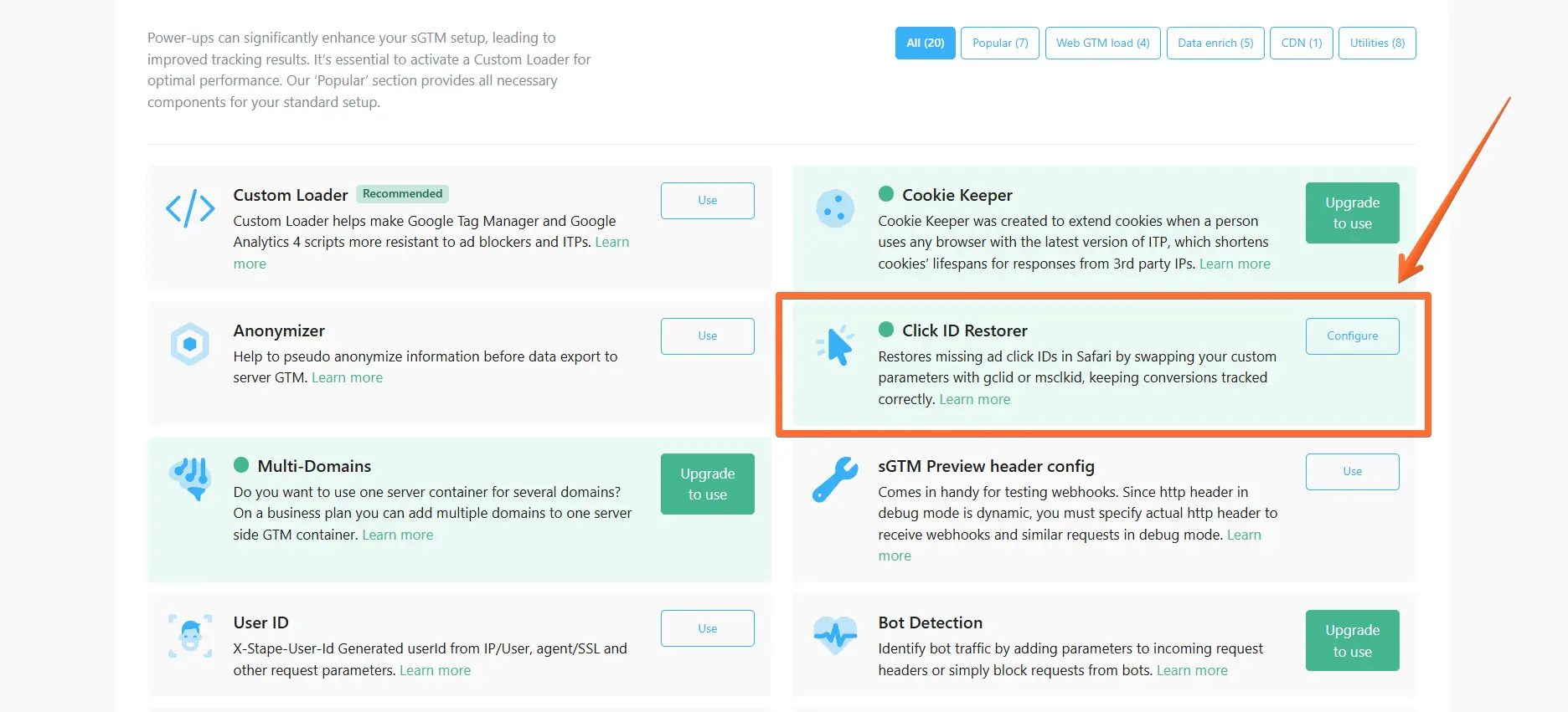 Select Click ID Restorer