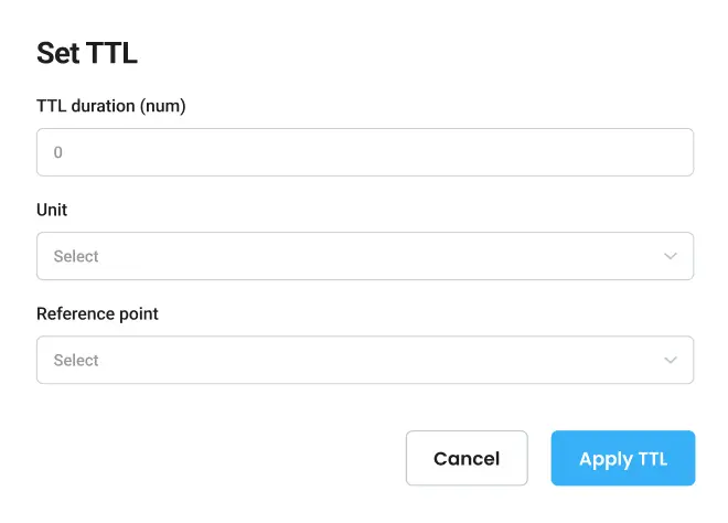 Document's TTL settings