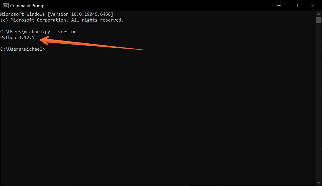 Your Python version number