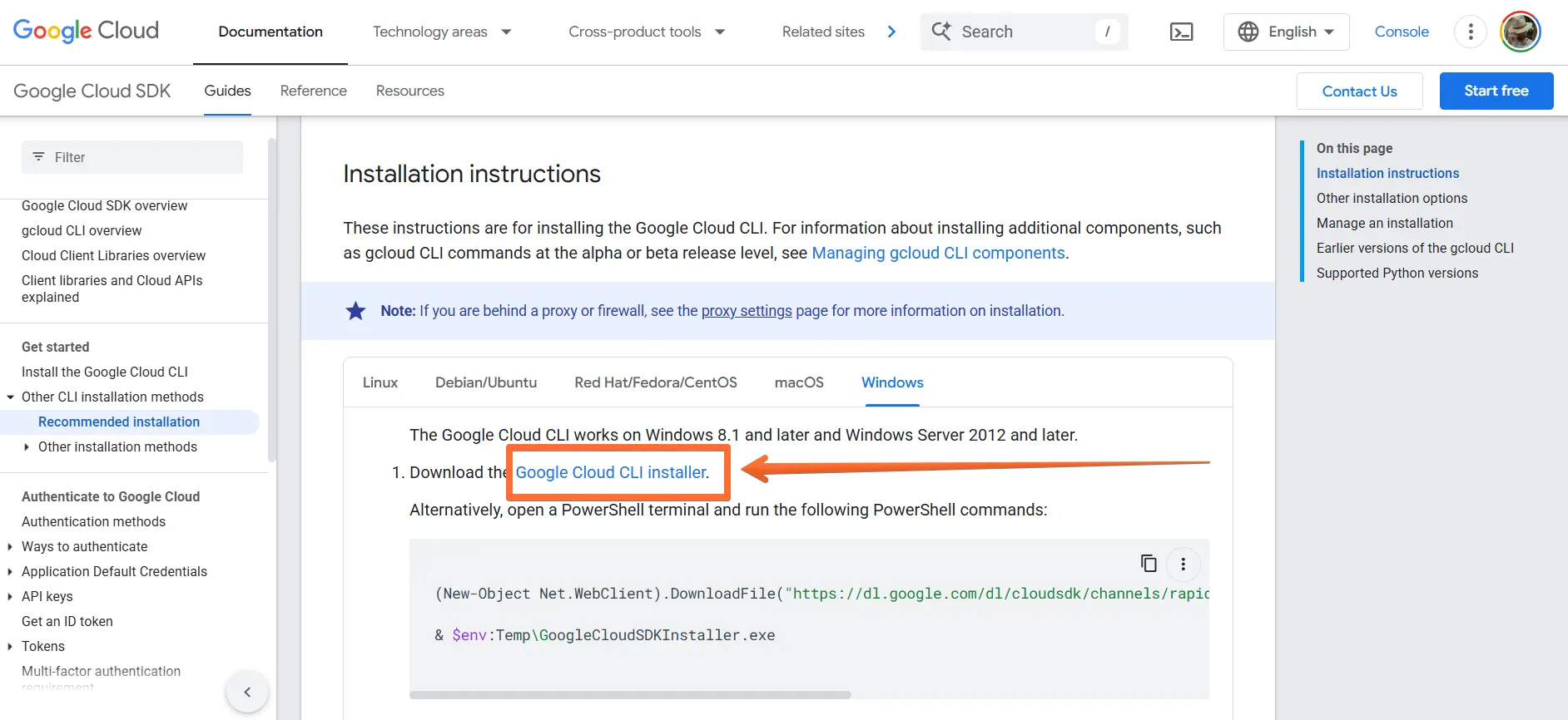 Download and install Google Cloud SDK