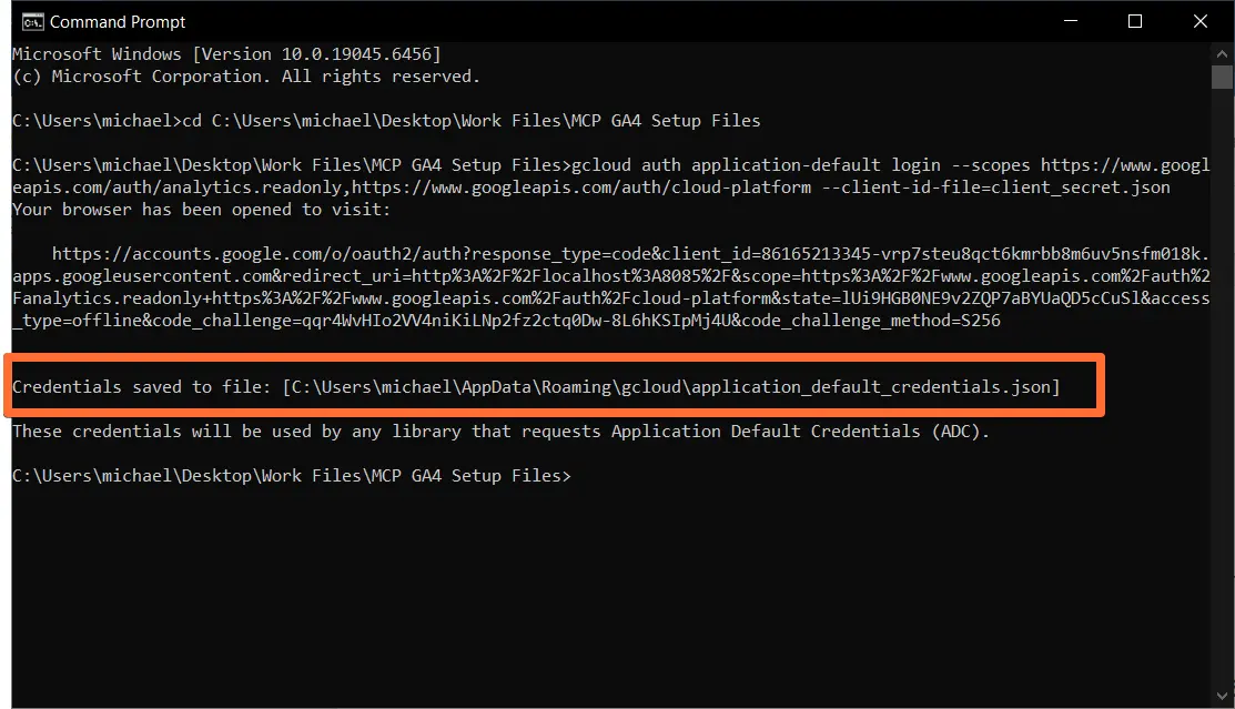 Your credentials path