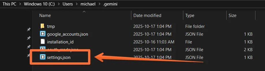 Create or edit the settings file