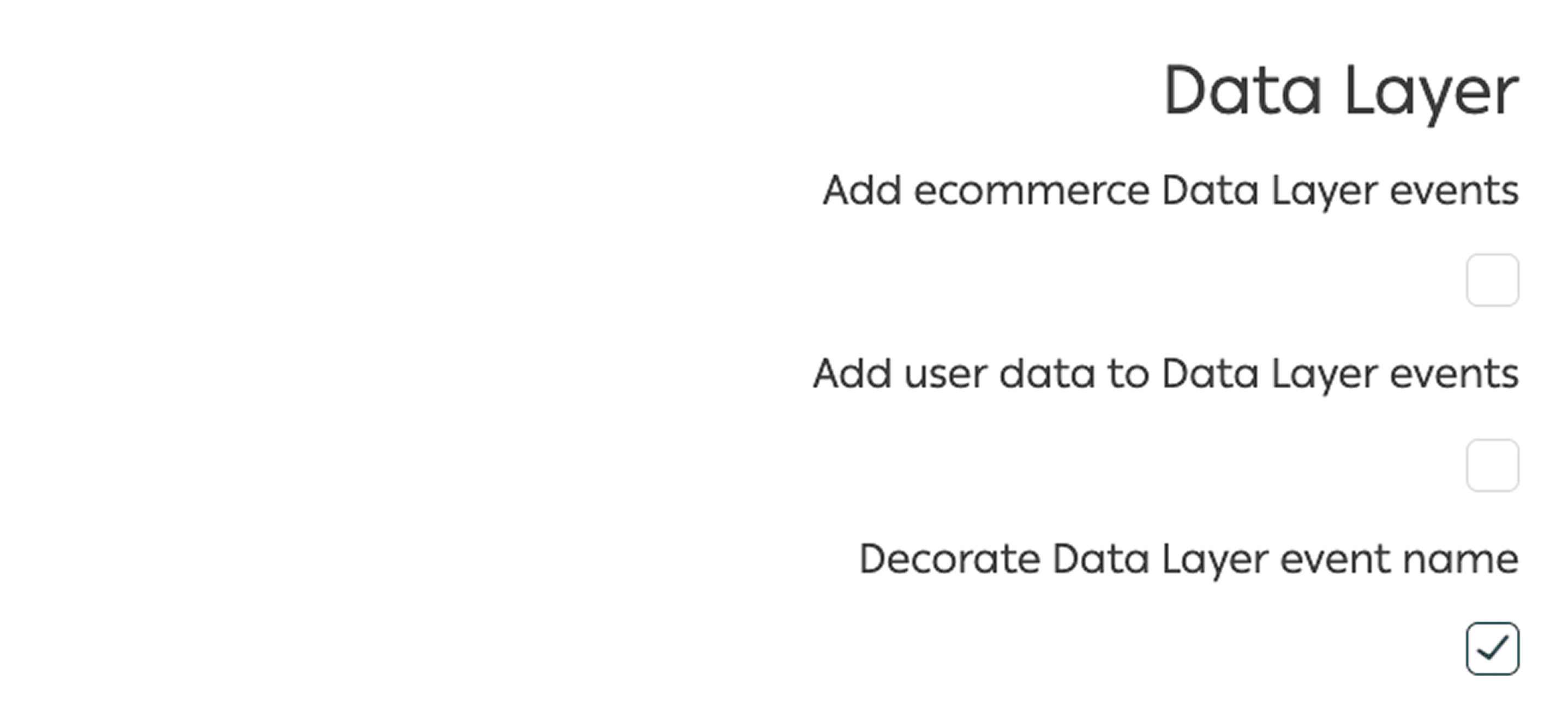 Data Layer section in Salla app