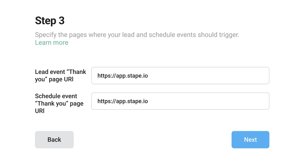 Lead and Schedule events