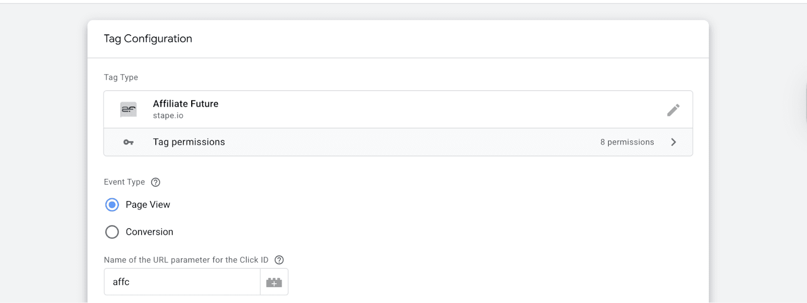 Page View as an event type