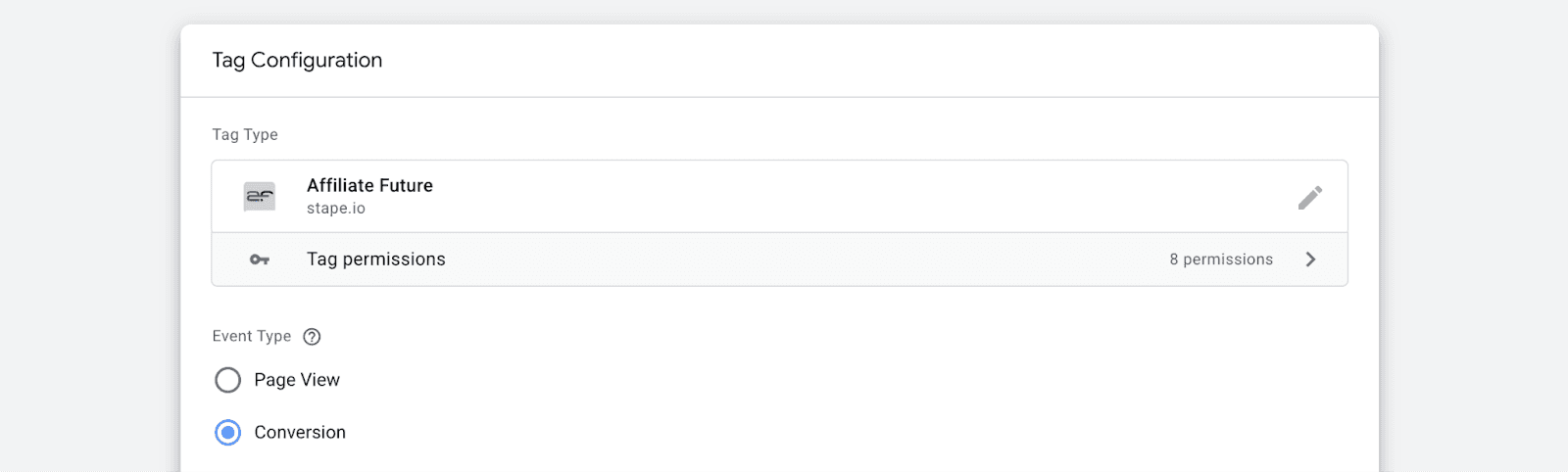 Conversion as event type