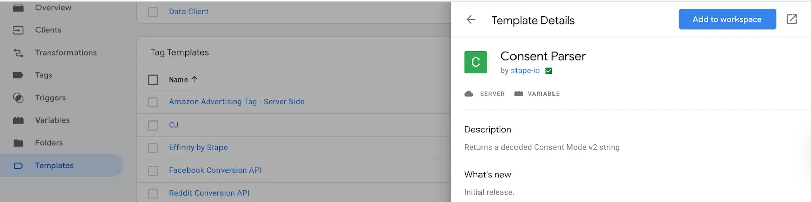 Consent Parser template