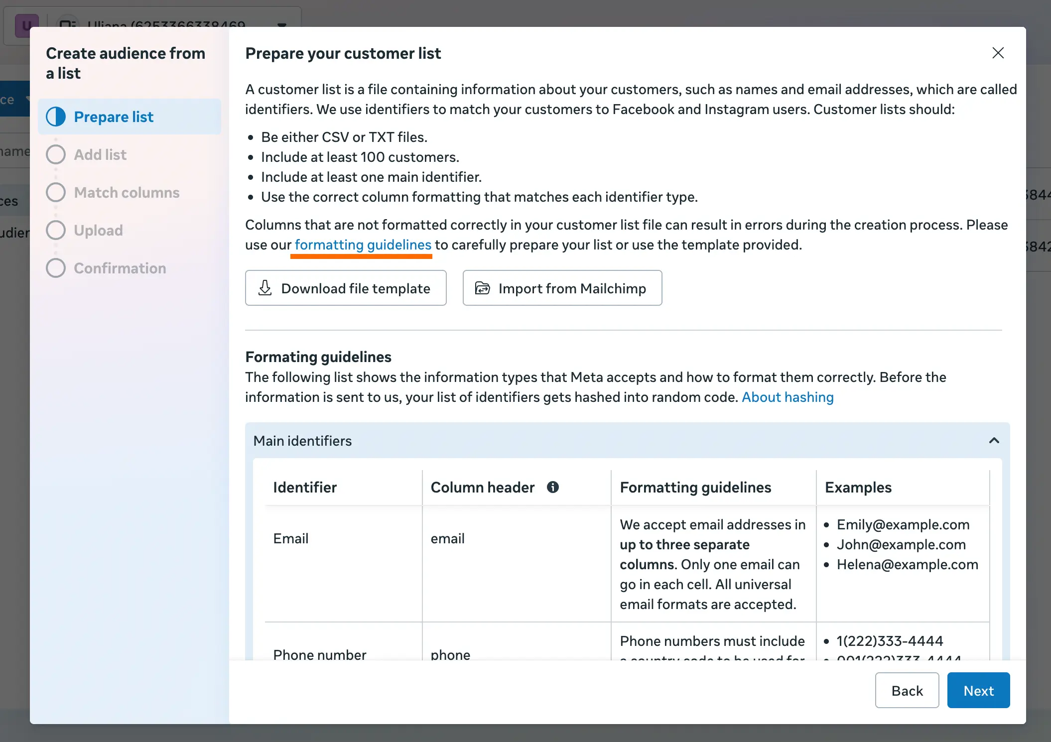 Formatting guidelines
