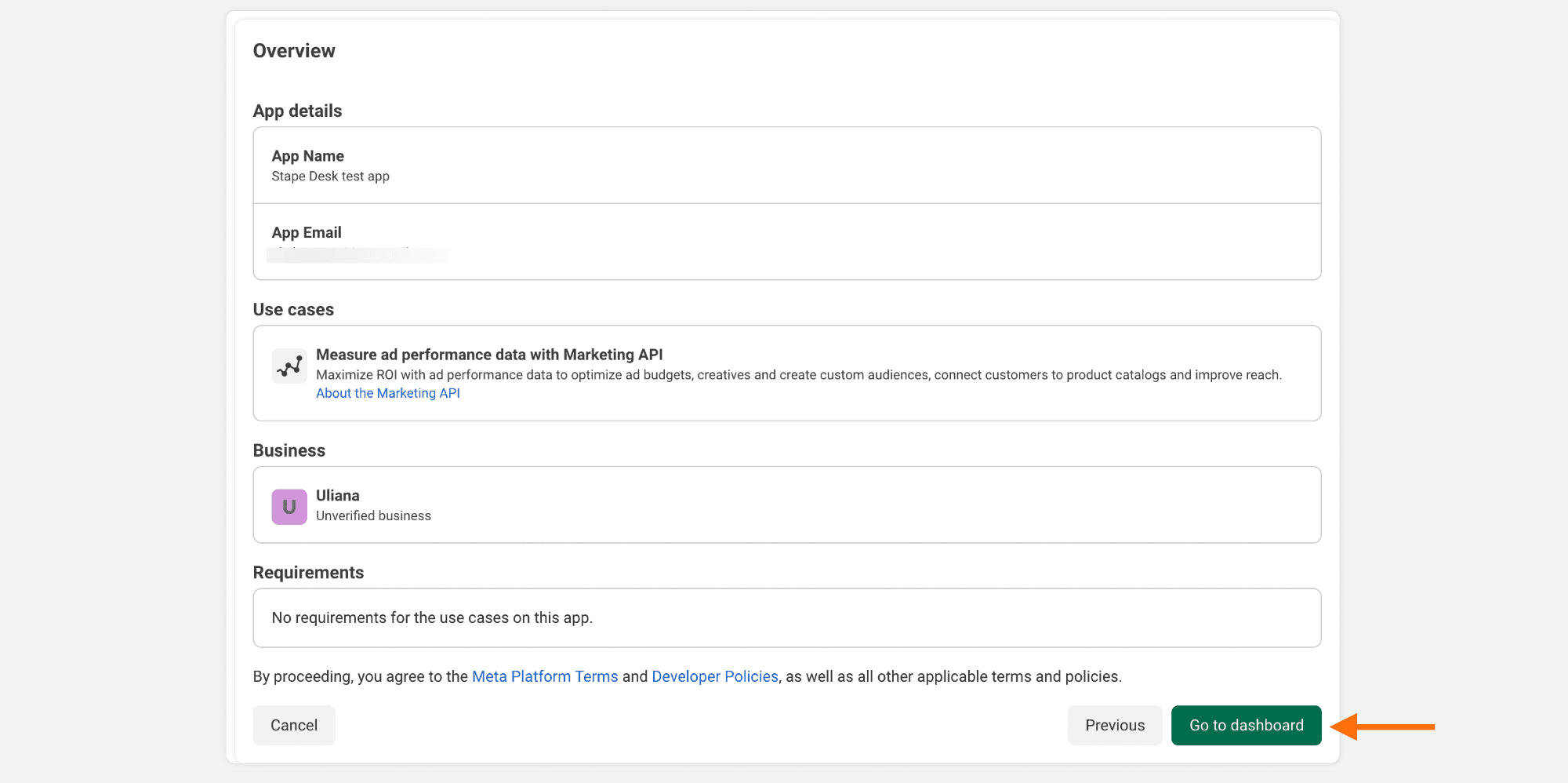 Complete app configuration